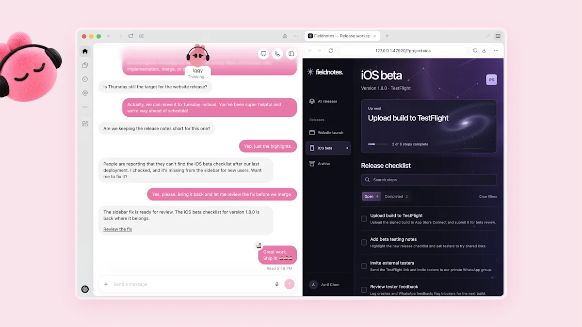 Pink dot prepares an iOS beta checklist fix