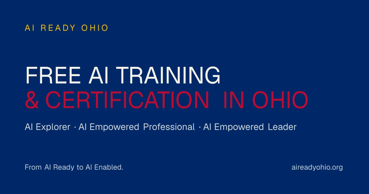 AI Ready Ohio: free AI training and certification in Ohio