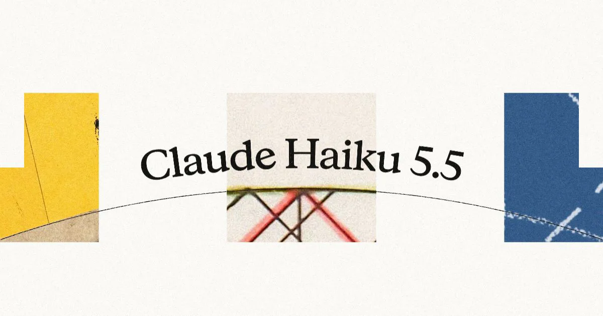 Claude Haiku 5.5 launch card